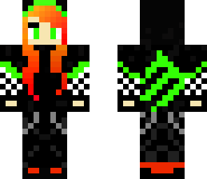 monster hoodie girl with red hair