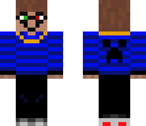 me blue with glassess