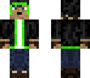 black and green hoodie