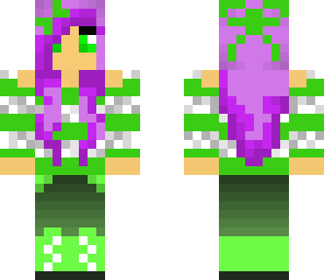 green cute girl