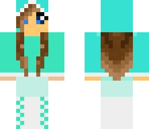 blue snow girl