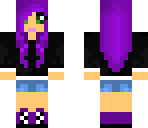 purple haired girl