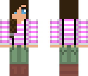 pink striped girl