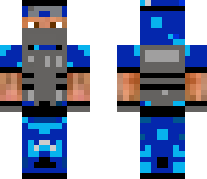 blue camo soldier