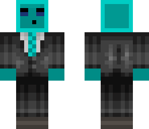 blue slime with glasses