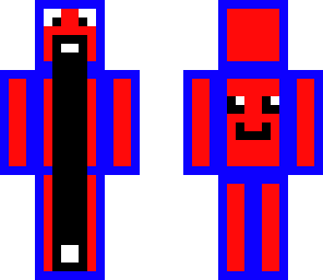 red and blue shouter