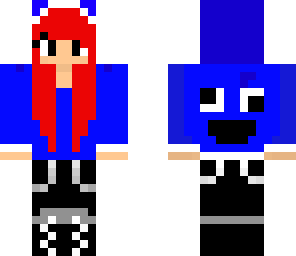 cookie monster girl with hood
