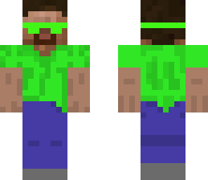 green steve with sunglasses