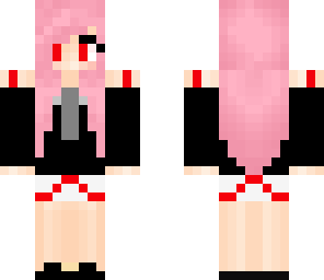 pink girl with black outfit