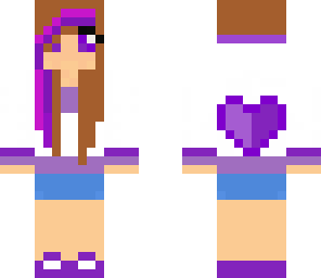 purple panda hoodie with hair streaks