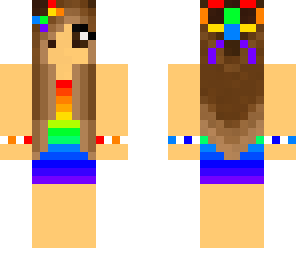 rainbow dress girl