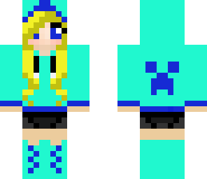 blue pretty creeper girl