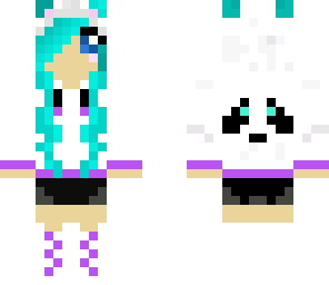 panda girl with hoodie