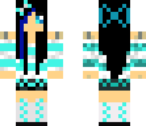 the cute blak and blue girl