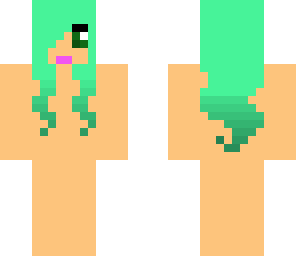 cute soft green girl base 2