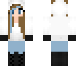 cute panda girl blue burnette version
