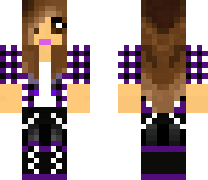 purple plaid girl