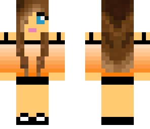 orange brunette girl