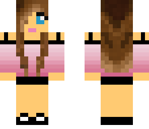pink brunette girl