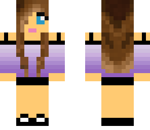 purple brunette girl