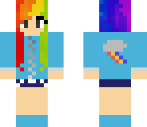 cute rainbow dash girl