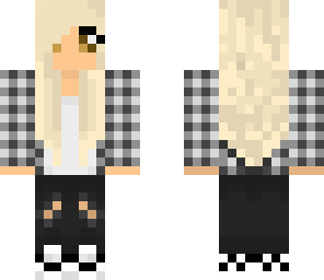 blonde gray plaid