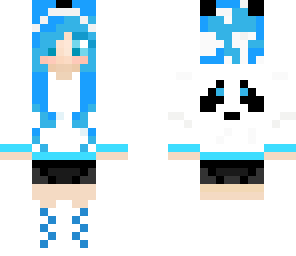 panda girl blue