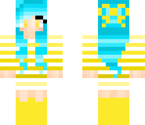 blue and yellow girl