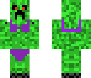 creeper in a purple bikini