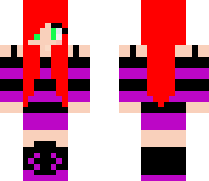 red-haired purple girl