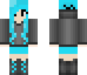 cute blue haired girl