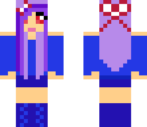 blue dressed girl