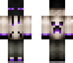 cool enderman with headphones