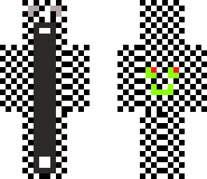 black and white checkered shouter