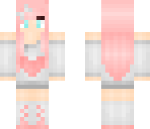cute girl with pink hair