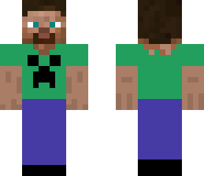 steve with creeper shirt