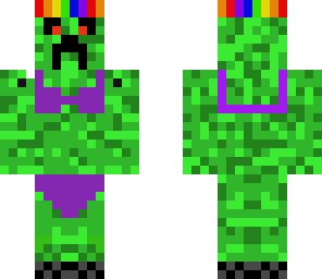creeper in a purple bikini