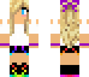rainbow girl  hair edit