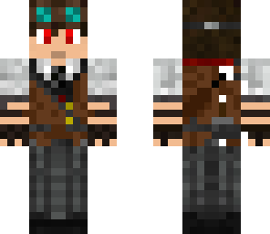 red-eyed steampunk male