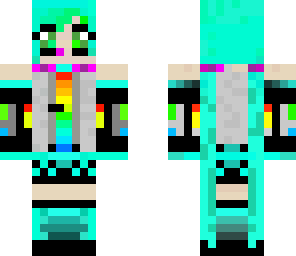 hatsune miku rainbow tie