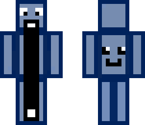 pale and dark blue neon shouter