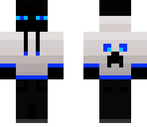 enderman in blue creeper hood