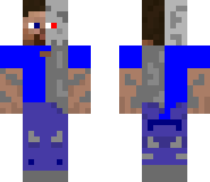 half robot steve