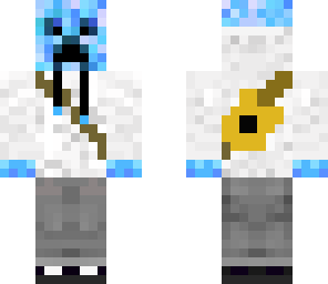 bluecreeperboy with guitar