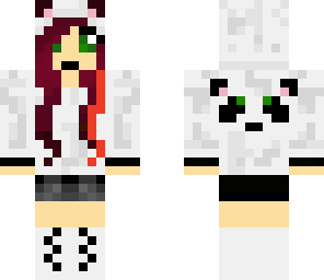 panda red girl