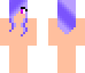 blue and purple hair girl base