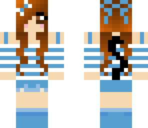 blue teen girl