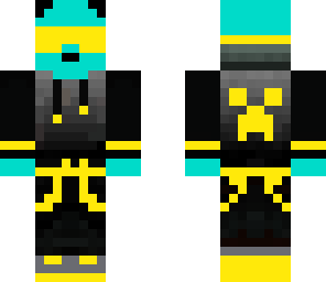 blue skin yellow panda man