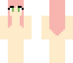 salmon or pink haired girl base