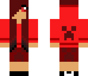 red emo girl